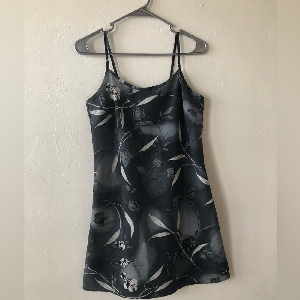 SENSE USA Womens Slip Dress Size Small Gray & Cream Polyester